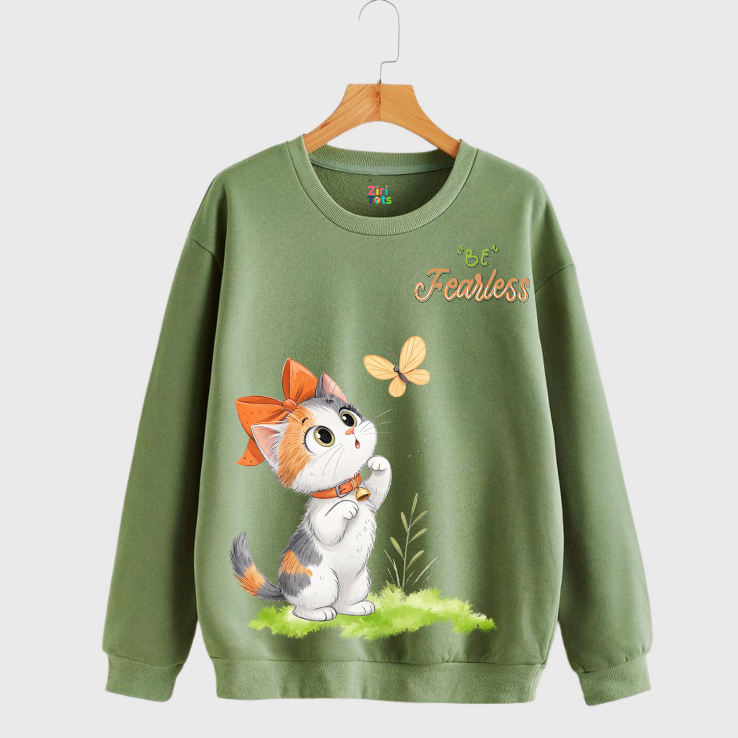 Cat with Butterfly Sweatshirt