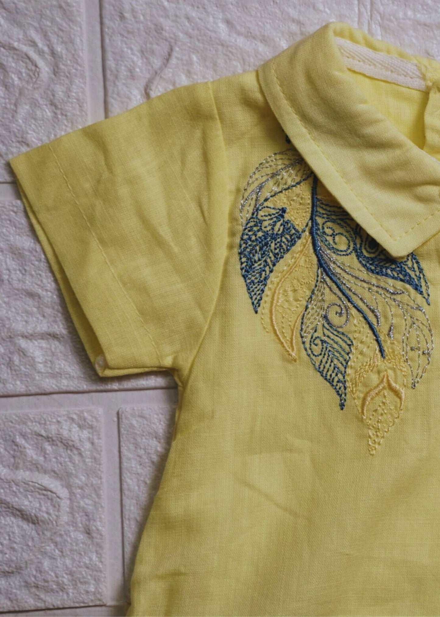 Feathered Lemon Denim