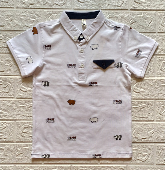 Bear Print Polo