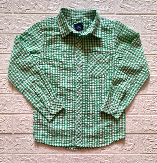 Green Gingham Shirt