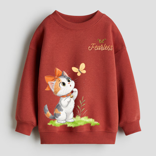Cat with Butterfly Sweatshirt