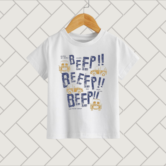 Beep Car Print T-Shirt