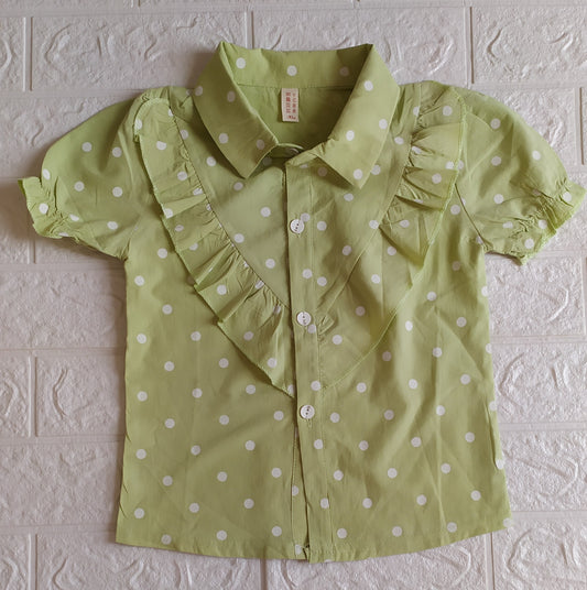 Green Polka Ruffle