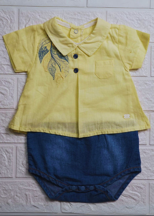 Feathered Lemon Denim