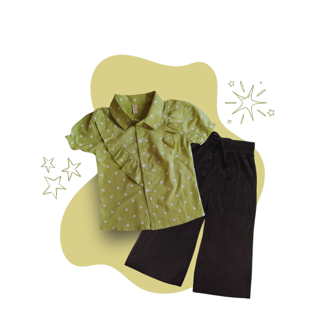 Green Polka Ruffle